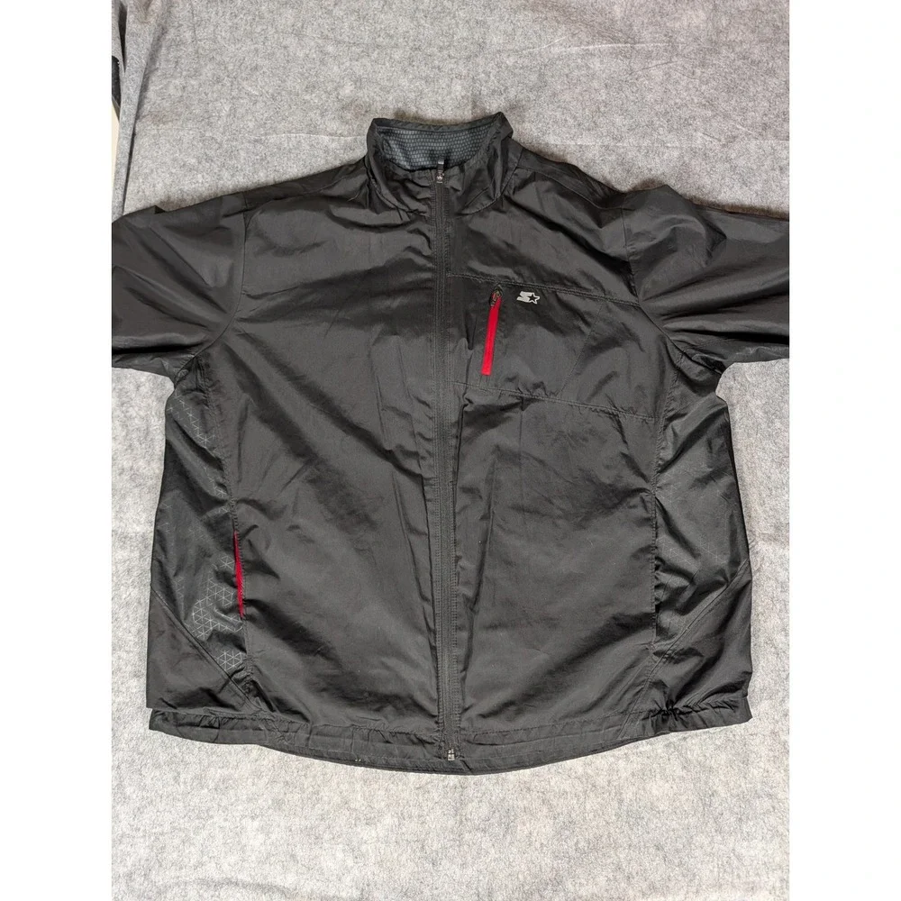 Starter‎ Black Lightweight Full Zip Jacket Men's Athletic Windbreaker